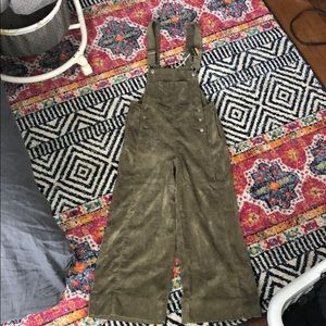 NWT Pinkblush Maternity Overalls- Olive Corduroy